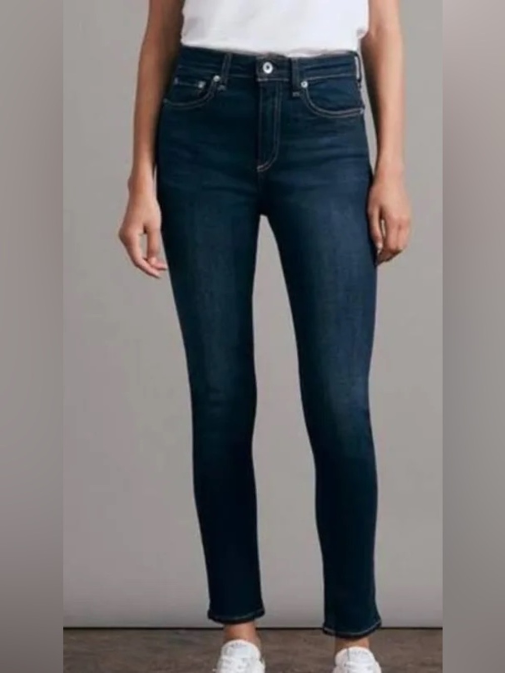 rag & bone Dark Indigo Nina High-Rise Skinny Jeans in Carmen sz 25